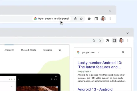 Chrome yeni yan paneliyle arama sonuçlarında gezintiyi kolaylaştırıyor