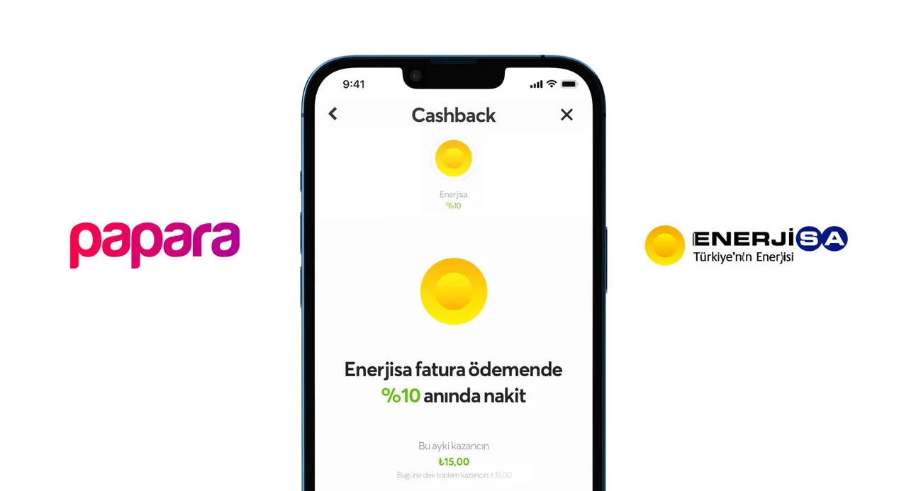 Papara kullanıcılarına Enerjisa elektrik faturası ödemelerinde yüzde 10 “cashback” imkanı