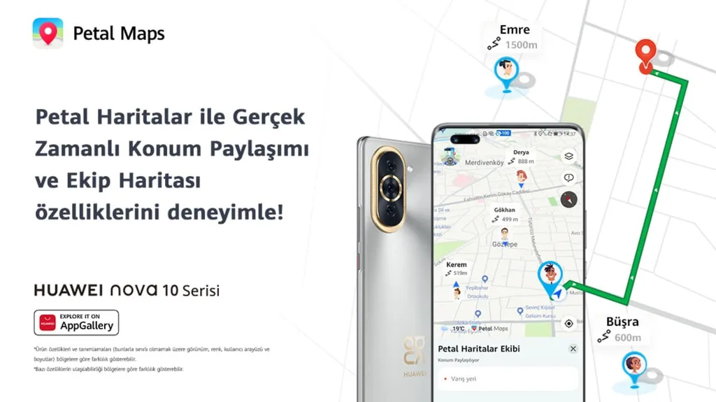 Petal Haritalar’a Ekip Haritası ve Gerçek Zamanlı Konum Paylaşımı geldi