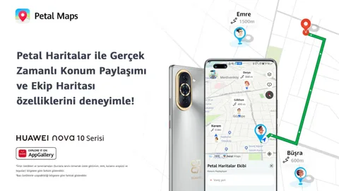 Petal Haritalar’a Ekip Haritası ve Gerçek Zamanlı Konum Paylaşımı geldi
