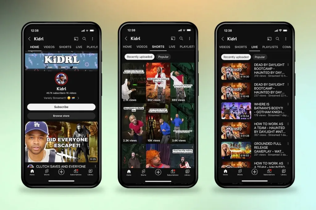 YouTube yeni tasarımıyla kısa ve uzun videoları birbirinden ayırıyor