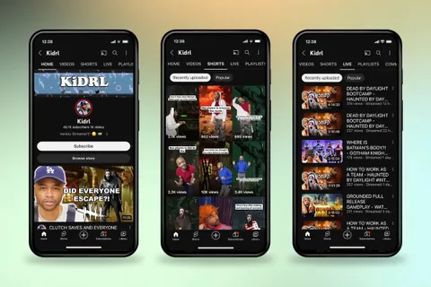 YouTube yeni tasarımıyla kısa ve uzun videoları birbirinden ayırıyor