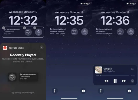 YouTube Music’ten iOS 16’nın kilit ekranı için iki araç takımı
