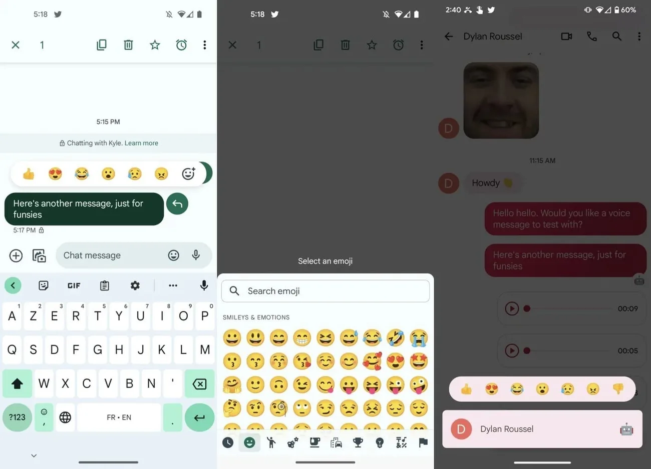 Google Mesajlar emojiyle reaksiyon özelliğini geliştiriyor