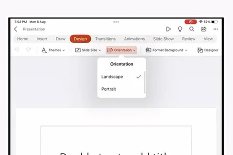 Microsoft PowerPoint mobil uygulamasına düşey mod desteği