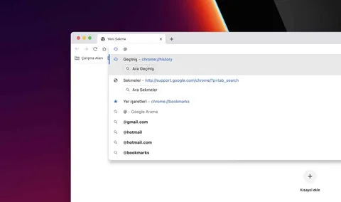 Chrome @ işaretiyle adres çubuğunda kapsamlı aramaya izin veriyor