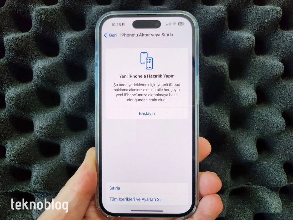 iphone sıfırlama fabrika ayarlarına döndürme