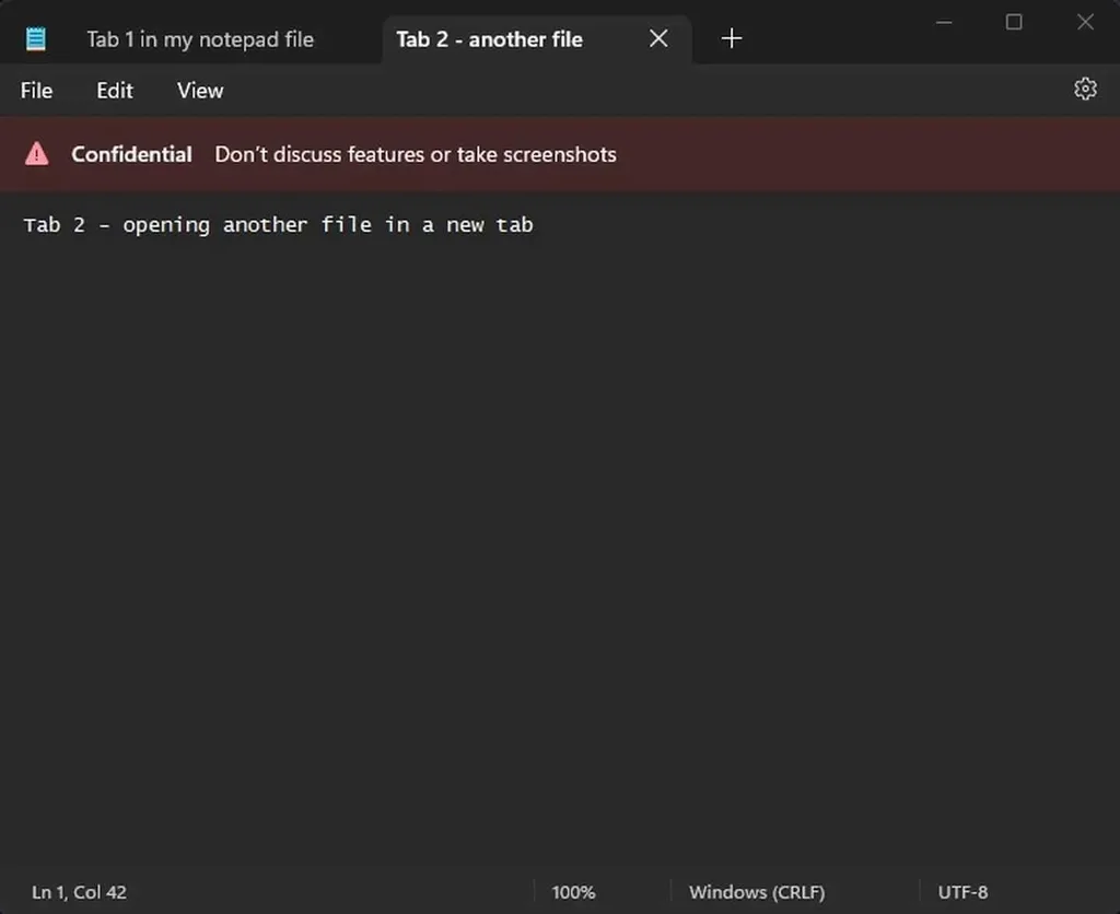 Microsoft çalışanı Notepad’e gelecek sekme desteğini yanlışlıkla açık etti