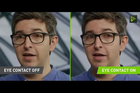 Nvidia Broadcast’e gözleriniz kameraya bakıyormuş gibi gösteren yeni bir efekt