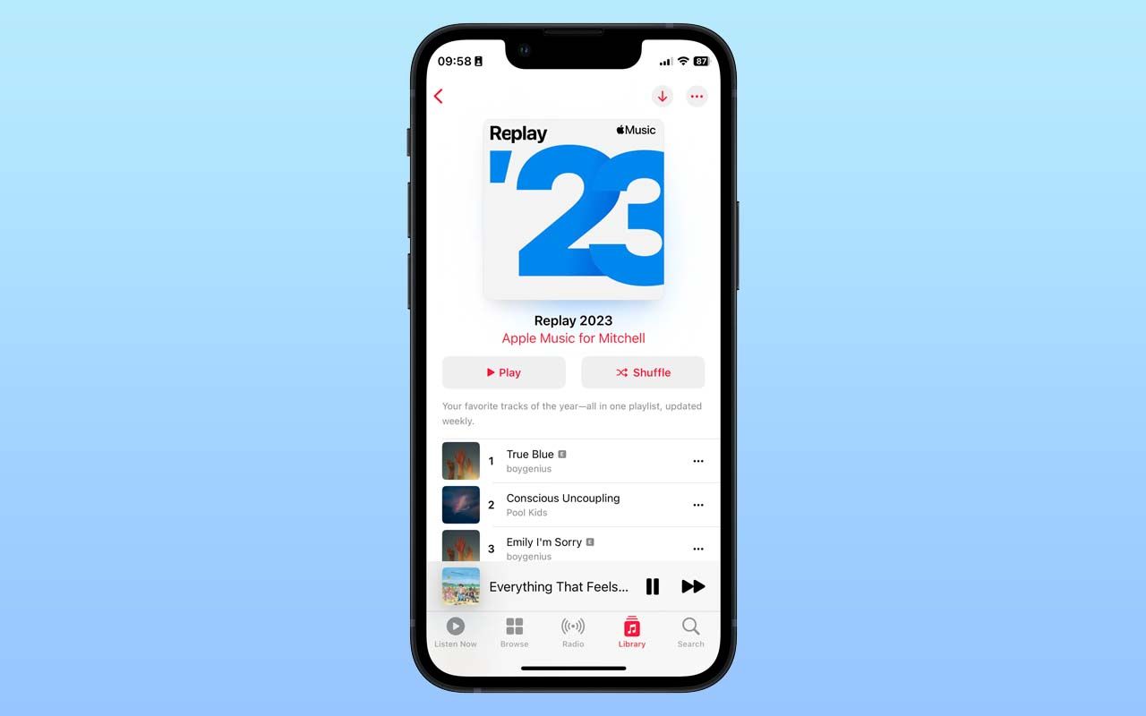 apple music dinlediklerin 2023