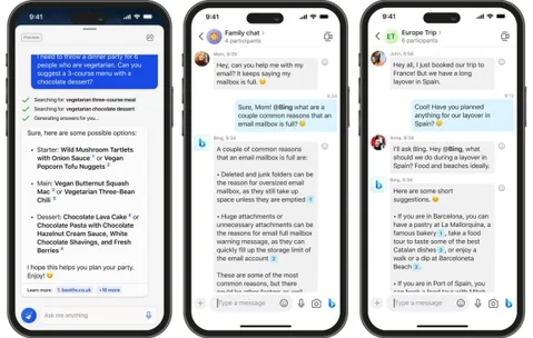 Microsoft Bing’in yapay zekâ destekli sohbet modu mobil cihazlar ve Skype’ta da kullanıma açıldı