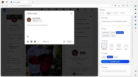 Microsoft Edge yapay zekâ destekli kenar çubuğu ile zenginleşiyor