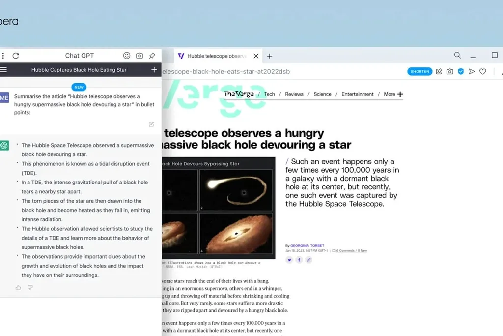 Opera ChatGPT’yi kenar çubuğuna ekliyor