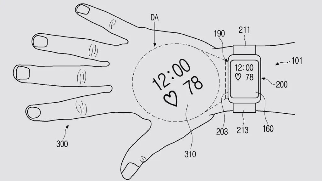 Samsung projektörlü akıllı saat tasarımının patentini aldı