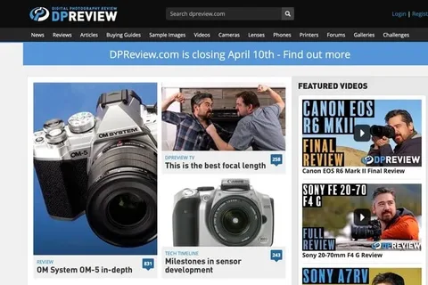 Amazon popüler internet sitesi DPReview’i kapatıyor