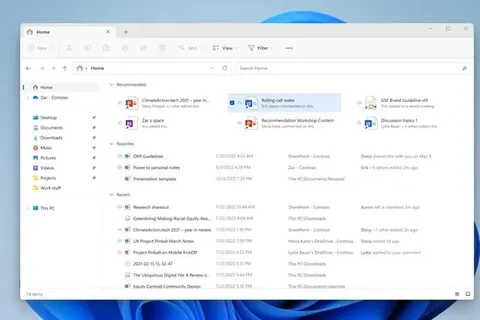 Microsoft Dosya Gezgini için öneri sistemini test ediyor