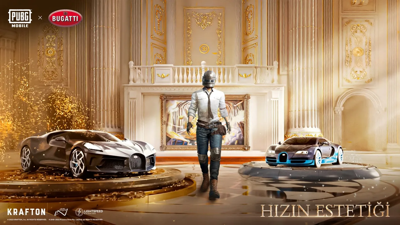 PUBG Mobile’ın savaş alanları Bugatti’nin lüks ve süper otomobilleriyle renkleniyor