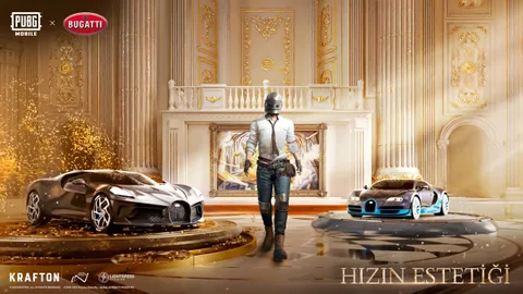 PUBG Mobile’ın savaş alanları Bugatti’nin lüks ve süper otomobilleriyle renkleniyor