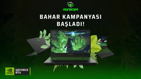 Bahar kampanyasıyla Monster Notebook’ta NVIDIA GeForce RTX 30 serisi GPU’lu laptop modelleri için indirim fırsatı başladı