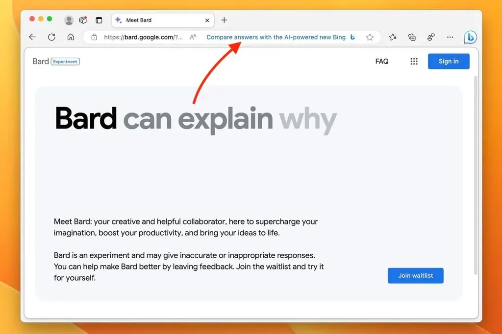 Microsoft Edge, Google Bard’a meydan okuyarak Bing sohbet robotunu öne çıkarıyor