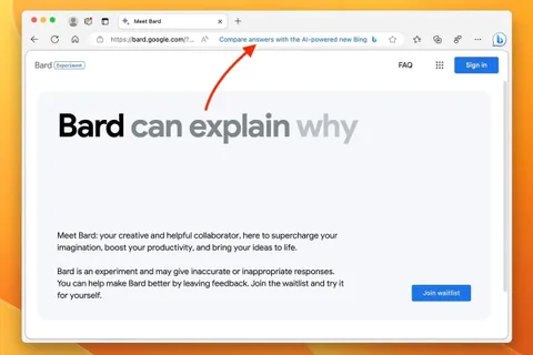 Microsoft Edge, Google Bard’a meydan okuyarak Bing sohbet robotunu öne çıkarıyor