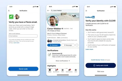 LinkedIn kimlik doğrulama için yeni özellikler sunuyor
