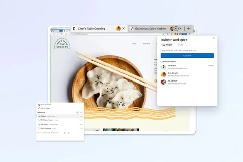 Microsoft Edge kullanıcıları Workspaces ile sekme gruplarını paylaşabilecek