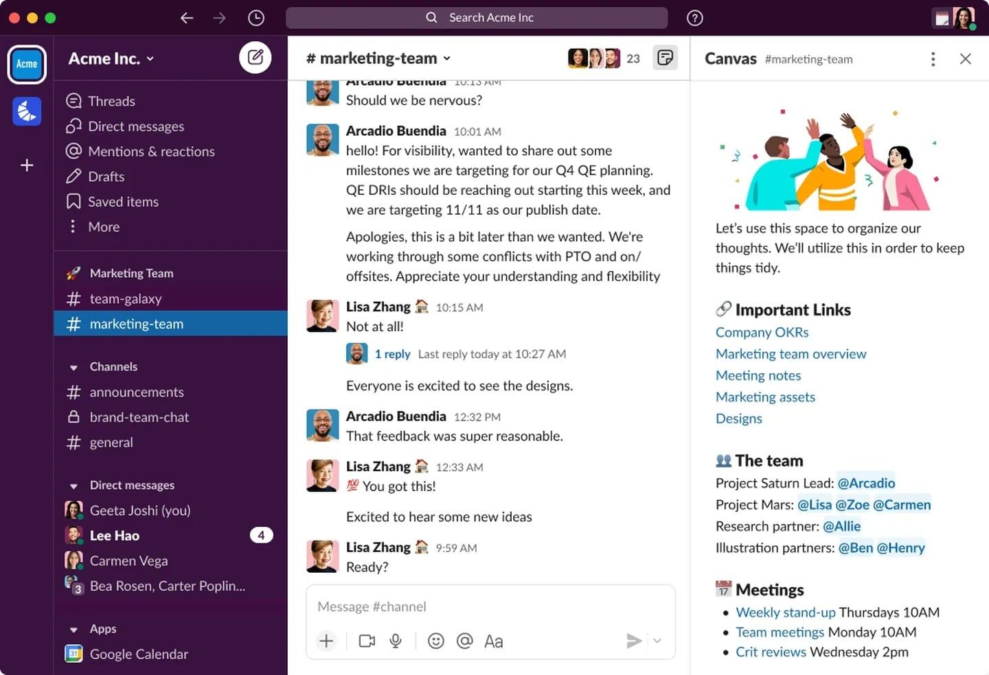 slack canvas