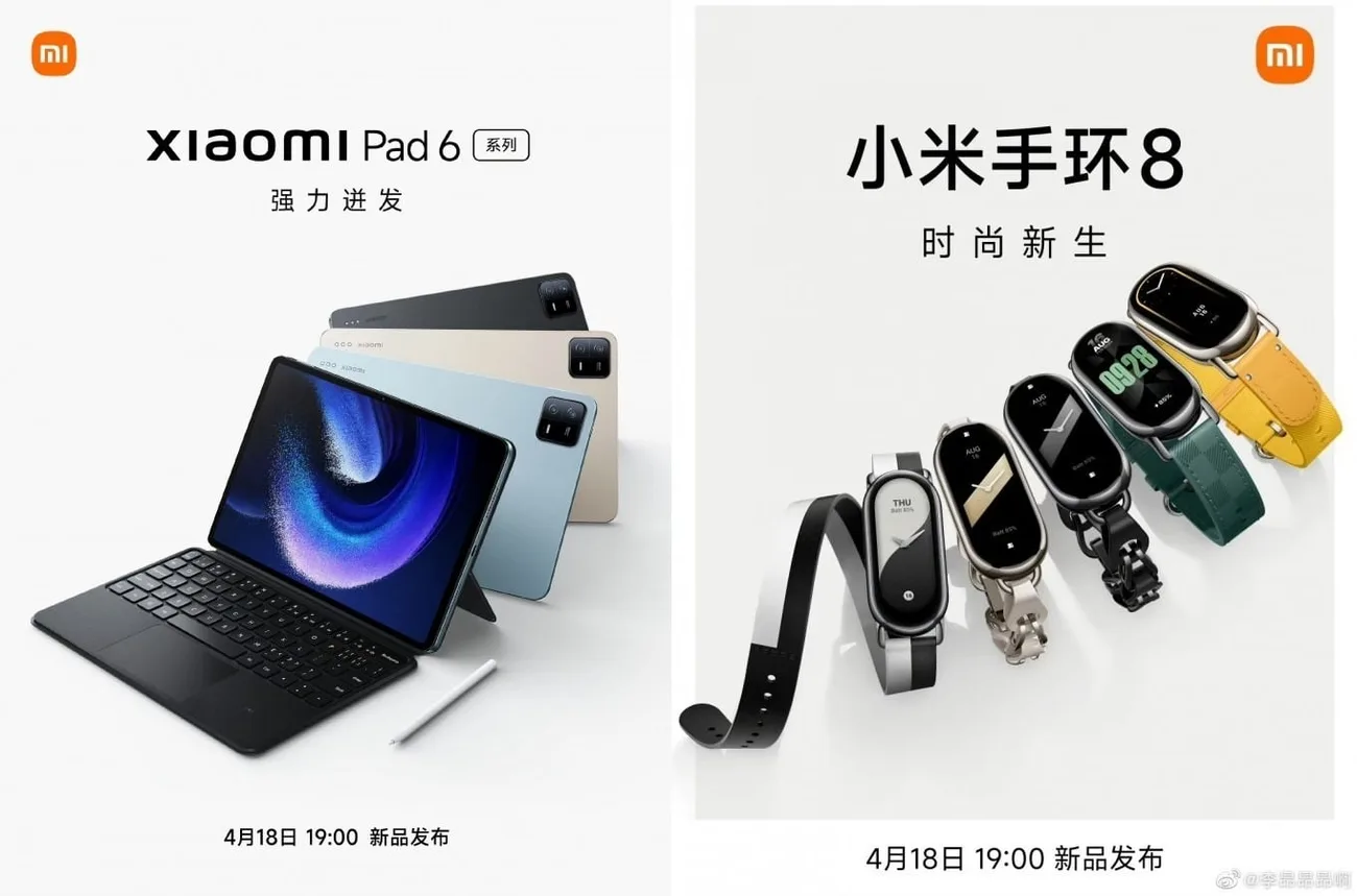 Xiaomi Pad 6 tablet ve Band 8 bilekliğin tanıtım tarihi belli oldu