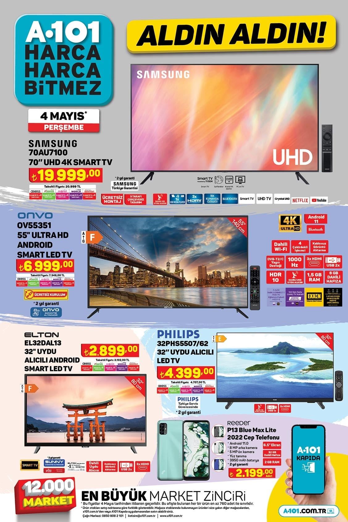 Redmi Note 10 Pro ve Oppo A96 bu hafta A101’de fırsat ürünleri arasında