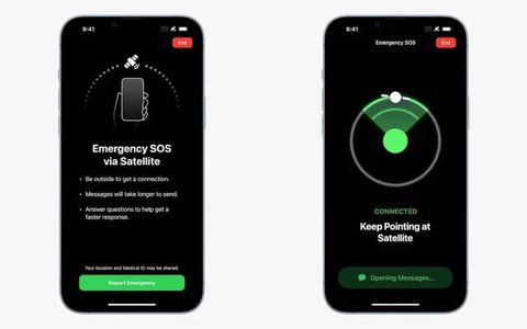 apple uydu ile acil durum sos