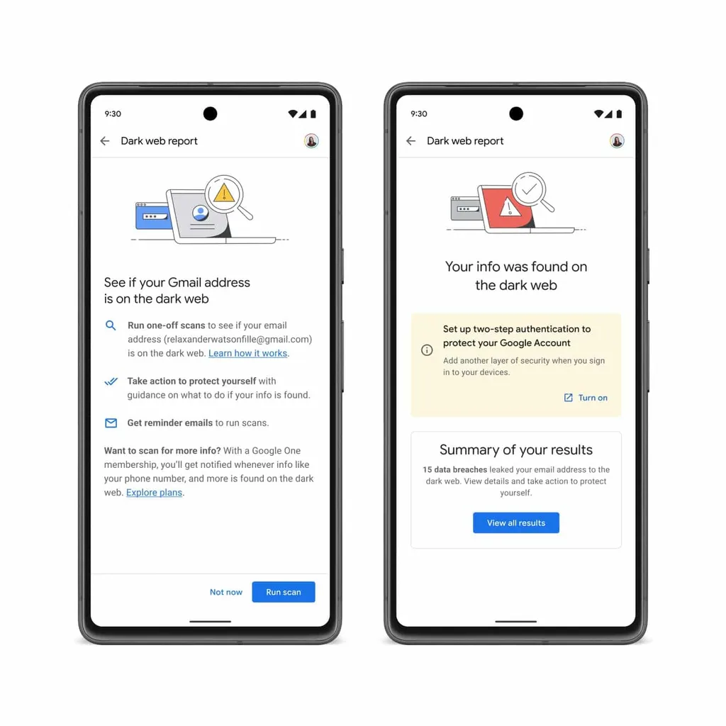Gmail e-posta adresinizin dark web’e düşüp düşmediğini kontrol edecek