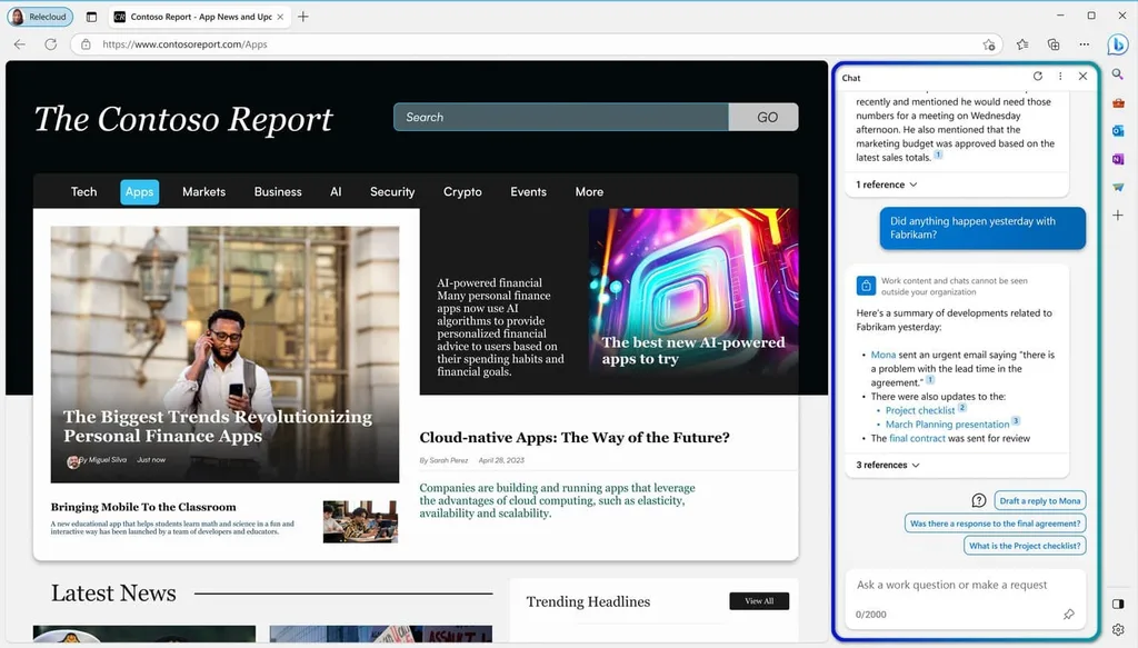 Microsoft, yapay zekâ destekli asistanı 365 Copilot’u Edge tarayıcısına getiriyor