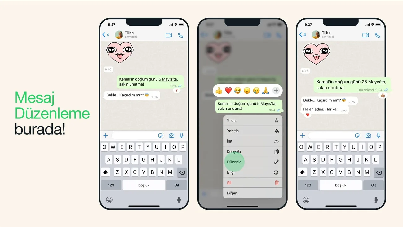 WhatsApp kullanıcıları artık gönderdikleri mesajları düzenleyebilecek