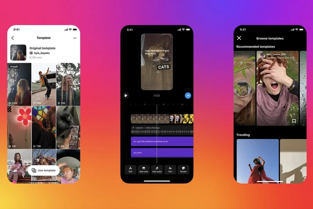 Instagram Reels şablonlarını yeni özelliklerle güncelliyor