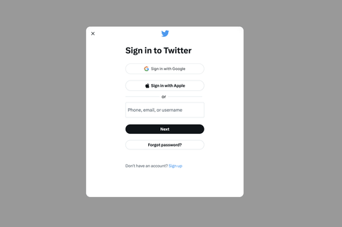 twitter üye olmadan giriş