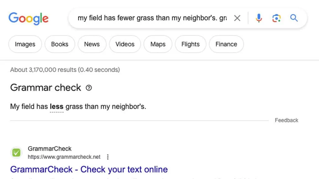 Google Arama hizmeti içinde dil bilgisi kontrolü yapacak