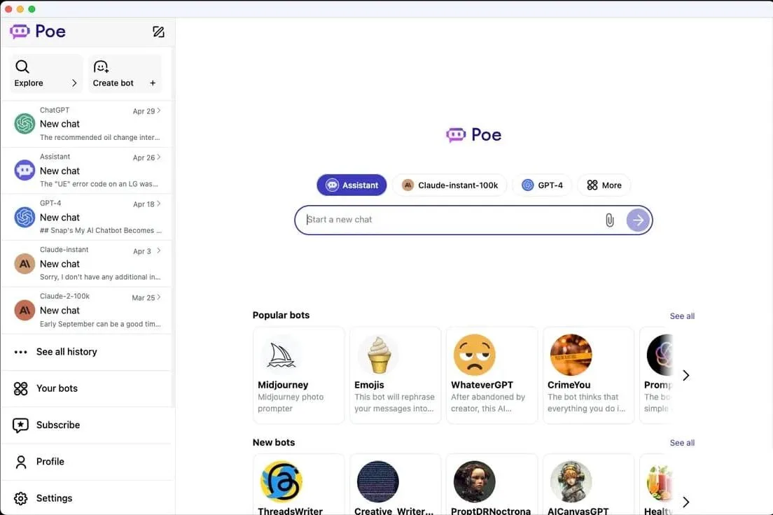 Poe platformu, kullanıcılar için yeni güncellemeler getiriyor