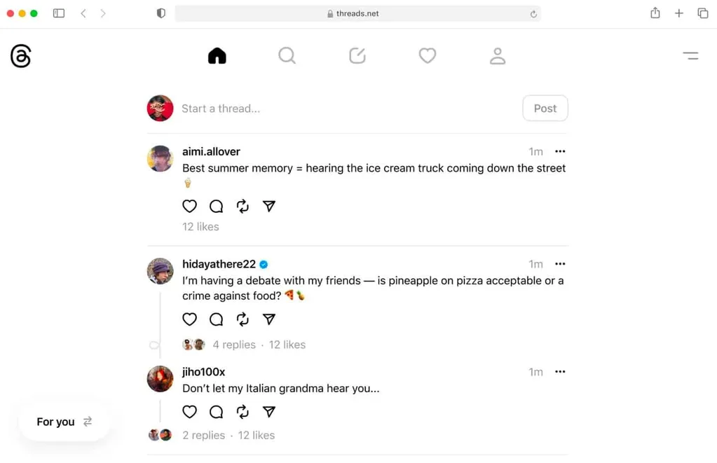 Meta, Threads için gelişmiş bir web uygulamasını sonunda açıyor