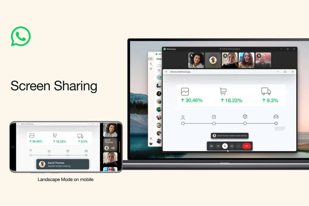 WhatsApp ekran paylaşımı özelliğinin beta testi tamamlandı