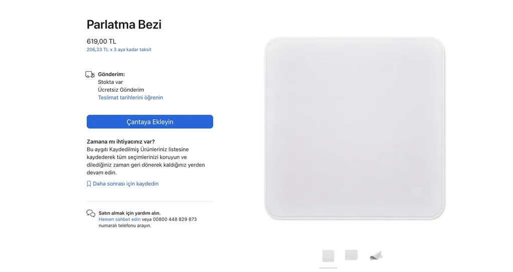 Apple’ın 619 TL’lik parlatma bezi, artık iPhone 15 ve yeni Apple Watch modelleriyle de uyumlu