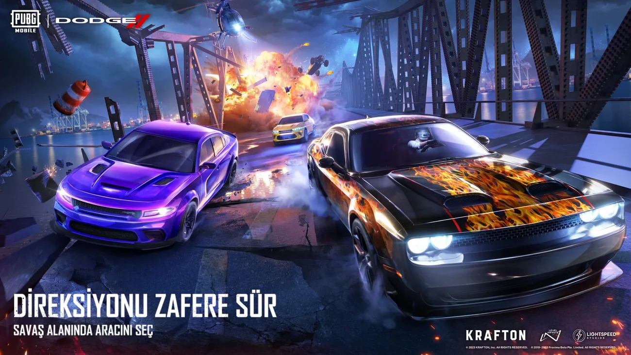 PUBG Mobile otomotiv dünyasından iş birliklerine Dodge ile devam ediyor