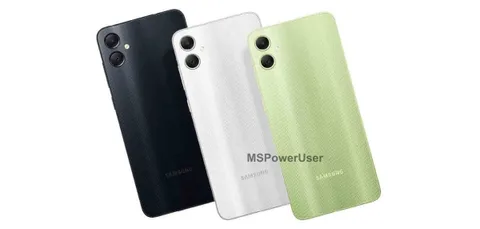 Resmi tanıtım fotoğrafları Samsung Galaxy A05’in renk seçeneklerini gösteriyor