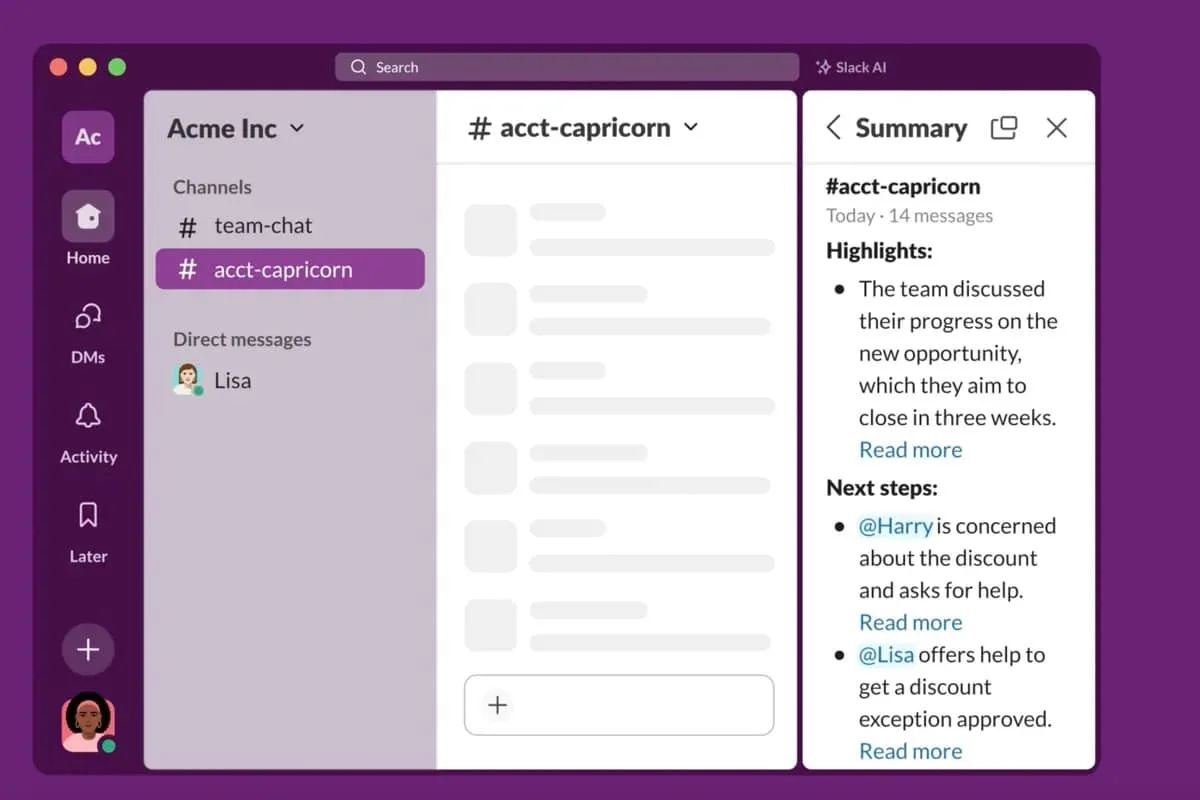 Slack, yapay zekâ aracı ile mesajlarınızı özetleyecek ve daha fazlasını yapacak