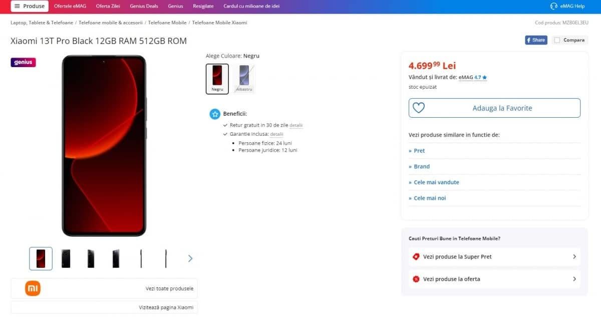 Xiaomi 13T serisinin özellikleri ve fiyatları e-ticaret sitesi kayıtlarında görüldü