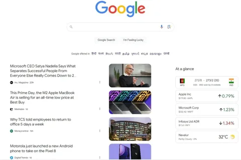 Google’dan en değerli alan masaüstü ana sayfasında Keşfet deneyi