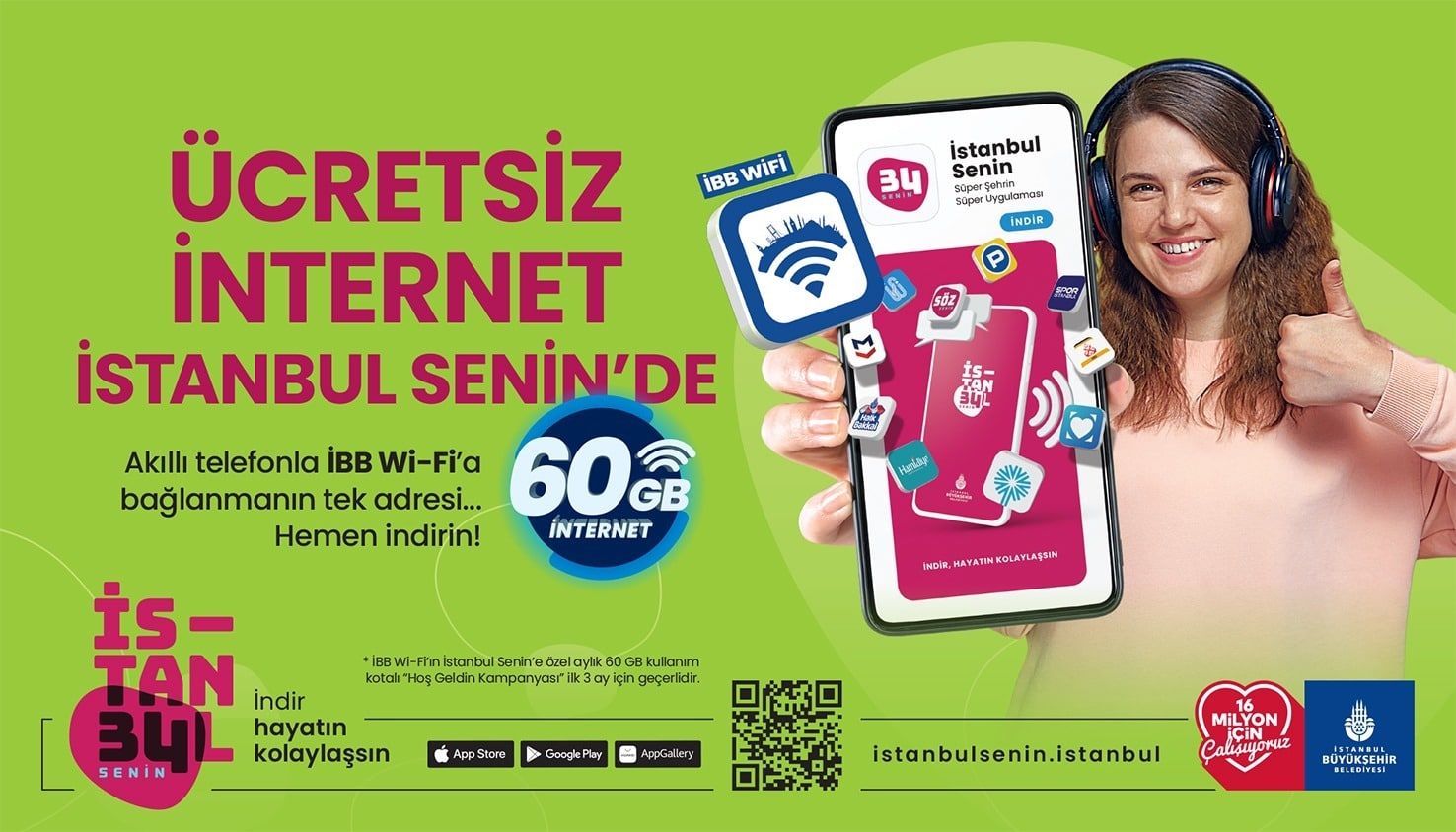 İBB WiFi Cumhuriyetin 100. yılına özel olarak sınırsız