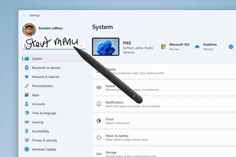Windows 11’de klavyeyle yazılabilen her yere kalemle de yazı yazılabilecek