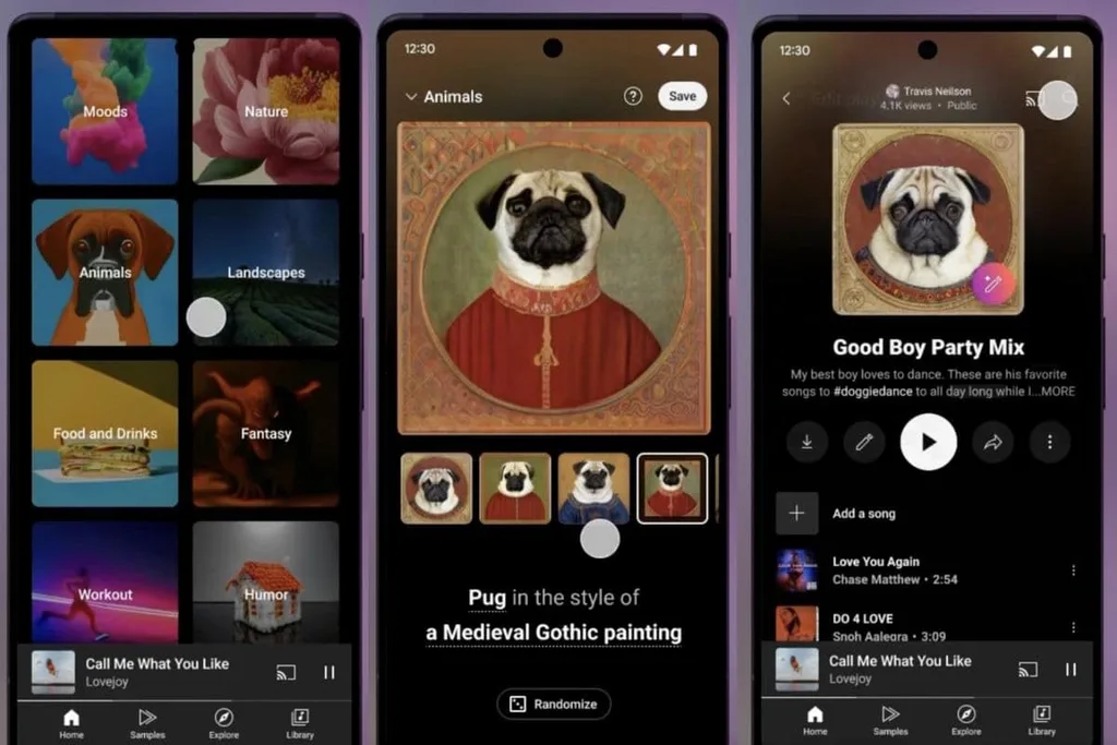 YouTube Music’te çalma listesi görsellerine yapay zekâ dokunuşu