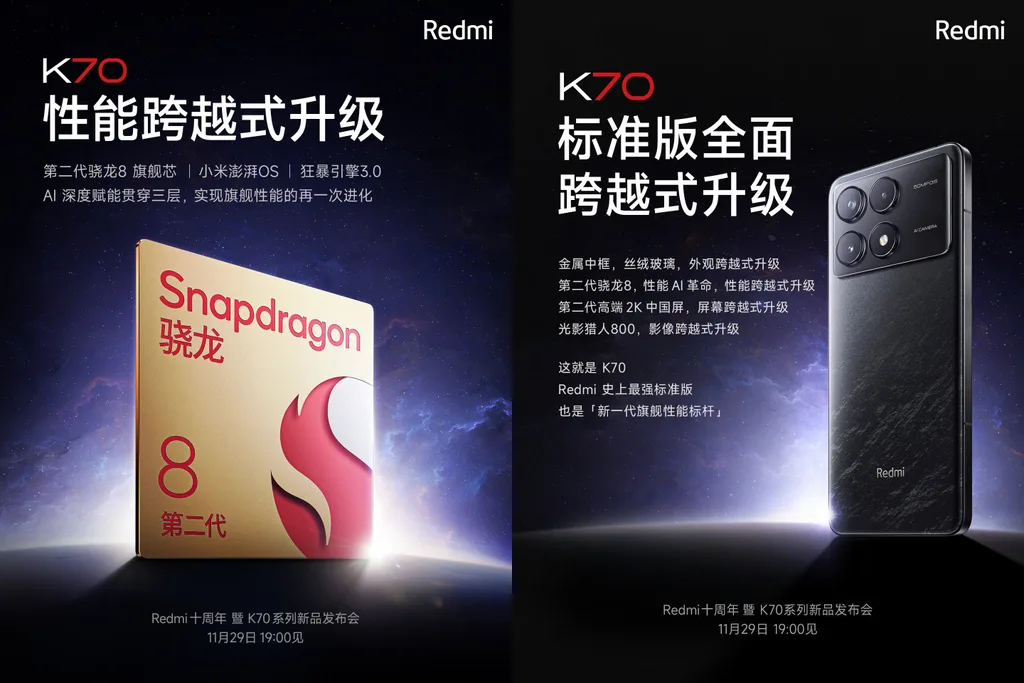Redmi K70, Snapdragon 8 Gen 2 işlemciyle gelecek